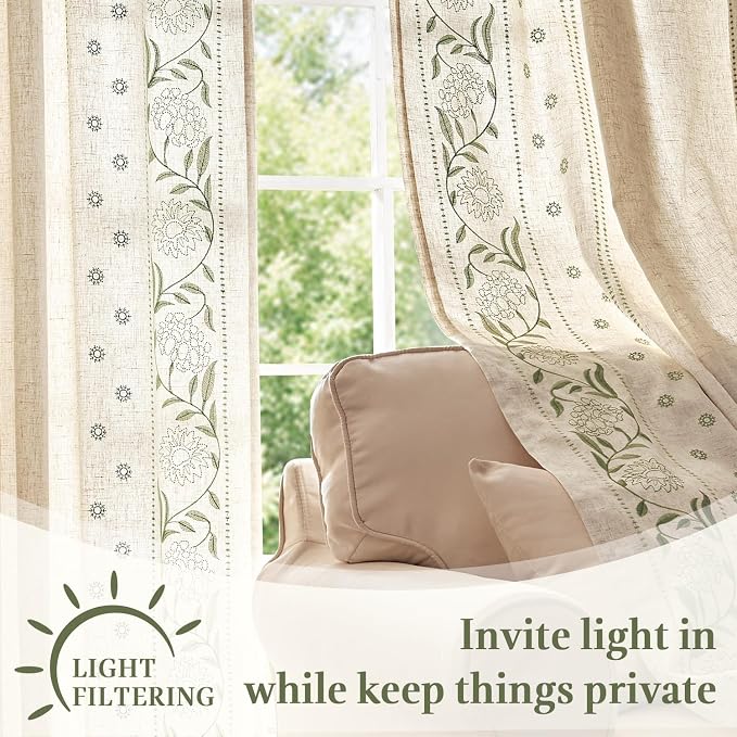 jinchan Winslow Lined Linen Curtains - Image 4