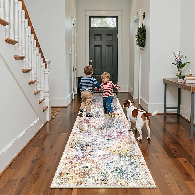 Ileading Washable Hallway Runner Rugs, 2x10 Non Slip Runners Area Rug - Image 2