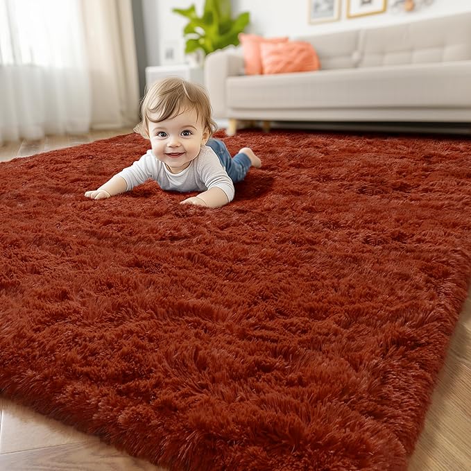 Amdrebio Terracotta Rust Area Rugs - Image 8