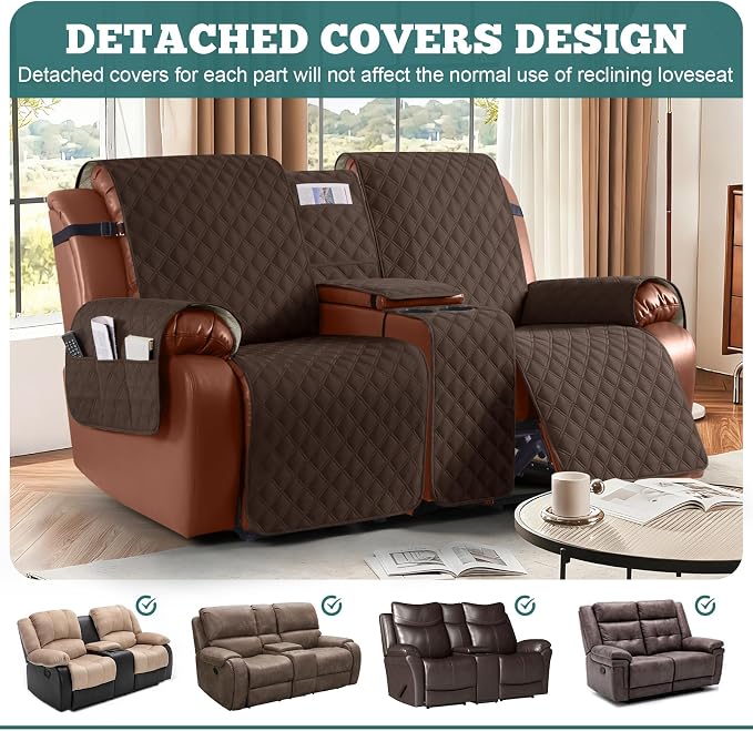 Ruaozz Waterproof Loveseat Recliner Cover - Image 3