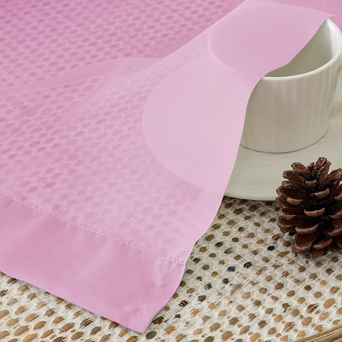 Aiyufeng Pink Sheer Curtains 54 inch Length Living Room Short Voile Drapes - Image 5