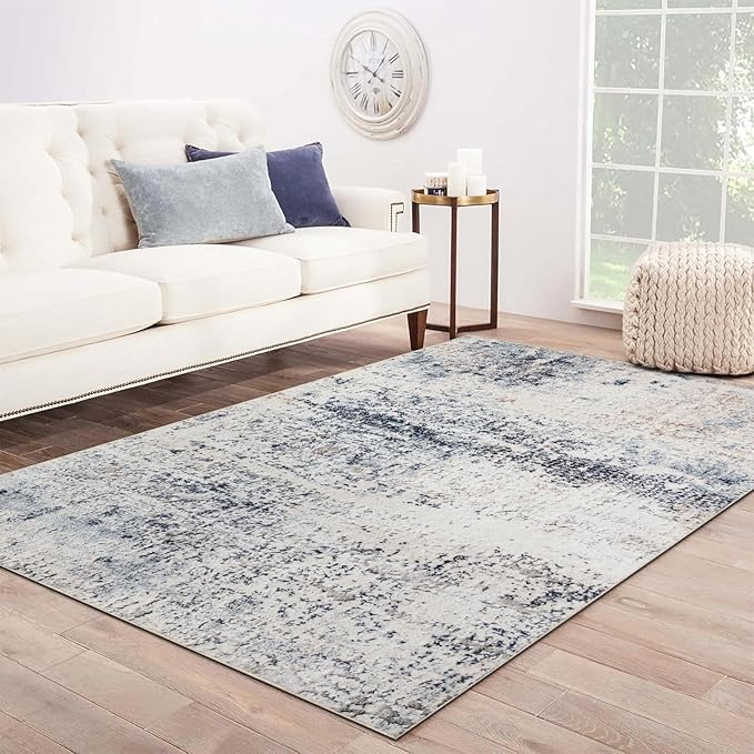 Area Rug 8×10, Large Vintage Boho Rug, Ultra-Soft Low Pile, Non Slip, Stain by DomitapisRug