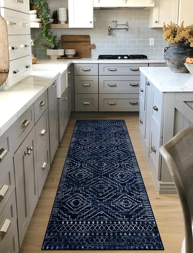 Wonnitar Washable Runner Rug for Kitchen, Non-Slip Long Geometric Rustic - Image 5