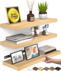 BAYKA Floating Shelves for Wall, Wall Mounted Rustic Wood Shelves for Bathroom by Bayka