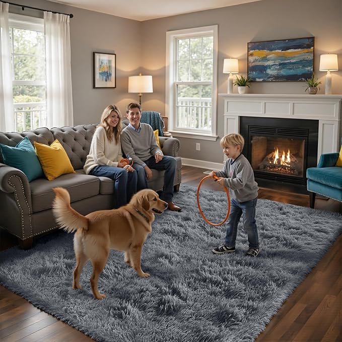 yongyangjuxin Fluffy Rug Shaggy Area Rug, Super Soft Shaggy Rugs - Image 4