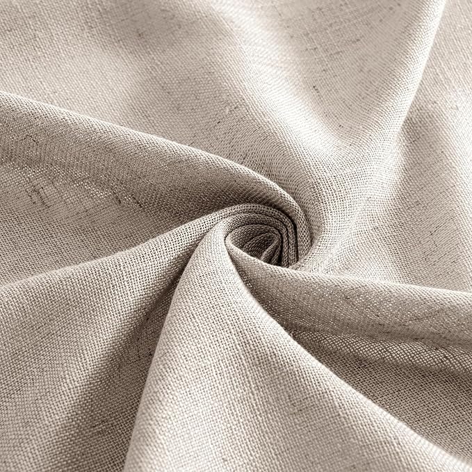 MIULEE Natural Linen Curtains 84 Inch Length 2 Panels - Image 8