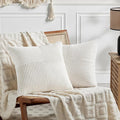 Fancy Homi 2 Packs Cream White Euro Decorative Throw Pillow Covers 28x28 Inch by Fancy+Homi