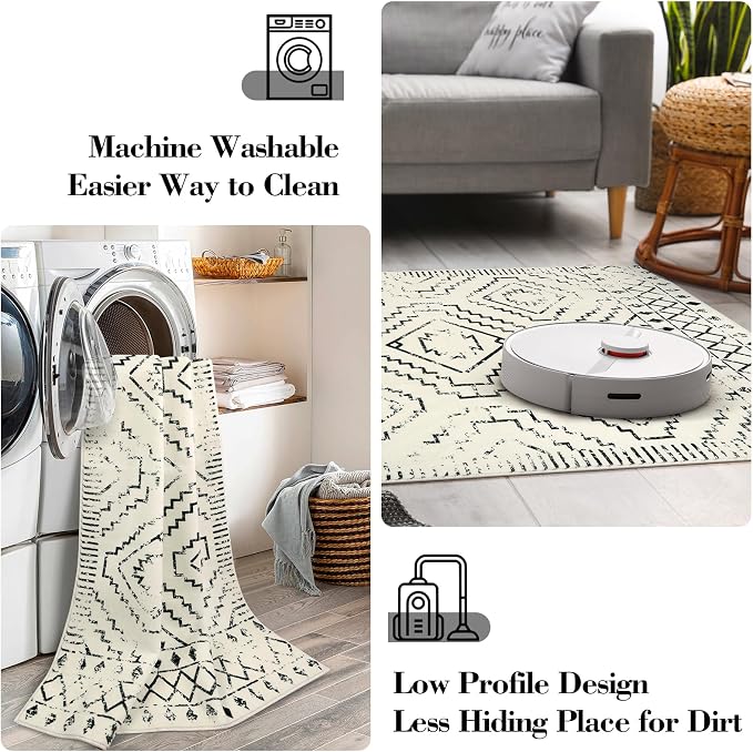 Wonnitar Moroccan Runner Rugs for Hallway 2'6"x10', Washable Non-Slip Extra - Image 4