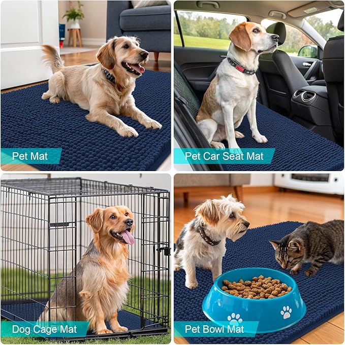 OLANLY Dog Door Mat for Muddy Paws 48x30, Absorbs Moisture and Dirt, Absorbent - Image 7