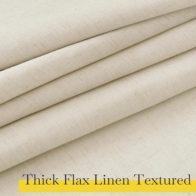 NICETOWN Thick Linen 100% Blackout Bedroom Curtains 108 inches Long, Bronze - Image 5