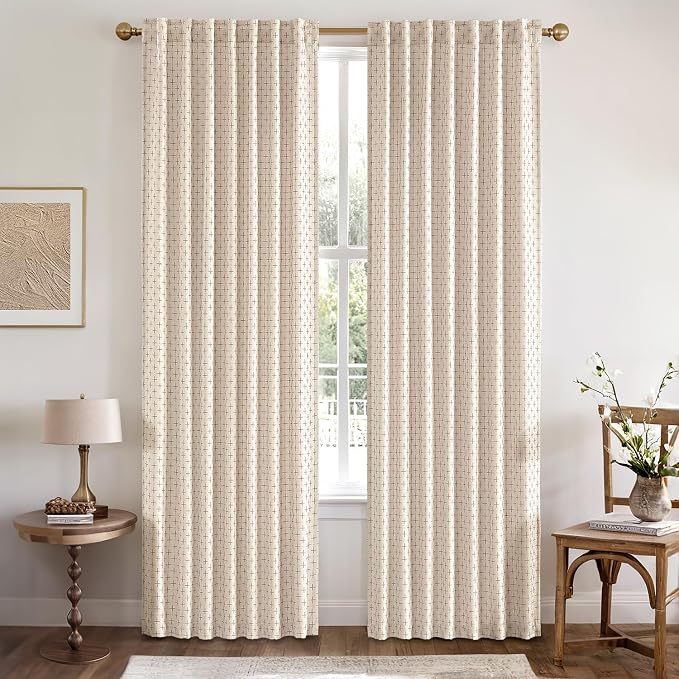 MIULEE Decorative Back Tab Linen Curtains - Image 2