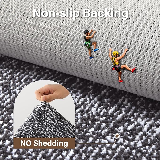 Bathroom Rugs 30x20 Non Slip Washable, Dark Grey Bath Mat - Image 6