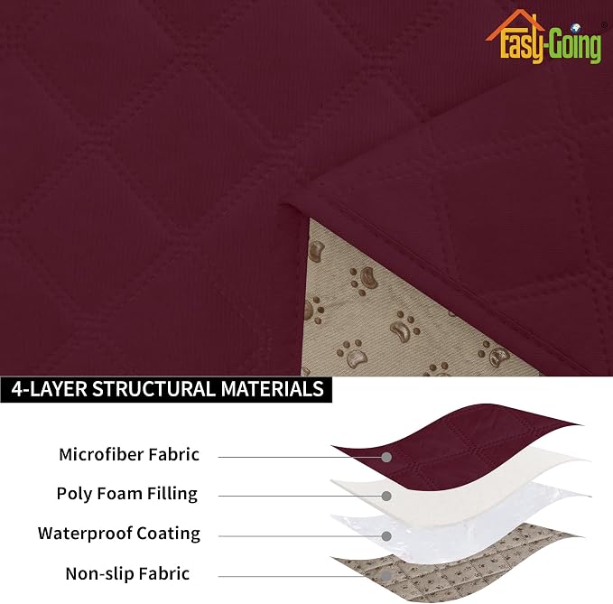 Easy-Going Waterproof Chair Cushion Cover, Non-Slip Leakproof Sofa Seat Cushion - Image 4