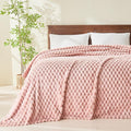 NEWCOSPLAY Super Soft Queen Blanket Pink Premium Silky Flannel Fleece 3D Clouds by NEWCOSPLAY