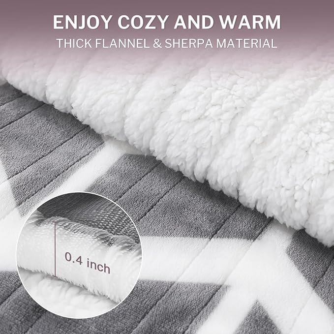 VENTIMI Electric Blanket Heated Throw, Fast Heating Blankets - Image 3