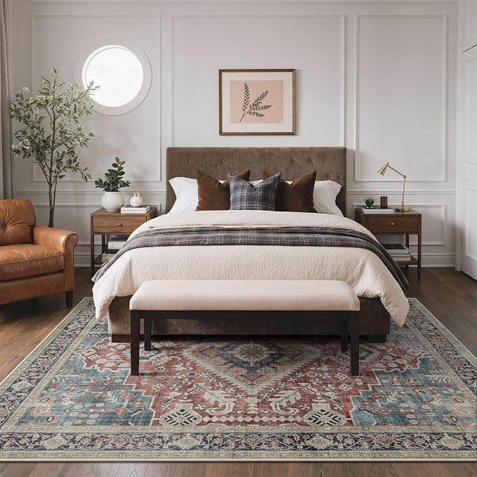 GENIMO 5X7 Washable Vintage Area Rugs - Image 6
