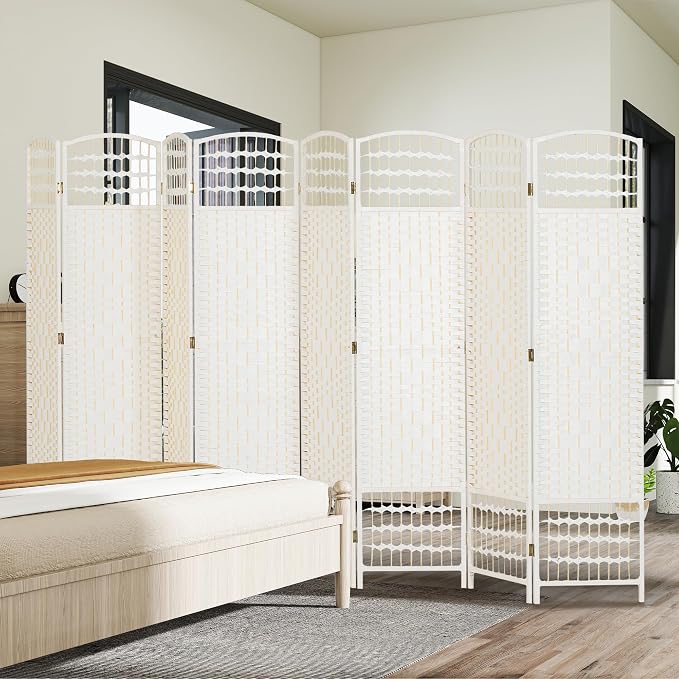 HOMCOM 8 Panel Room Divider, Folding Privacy Screen, 5.6' Room Separator - Image 8