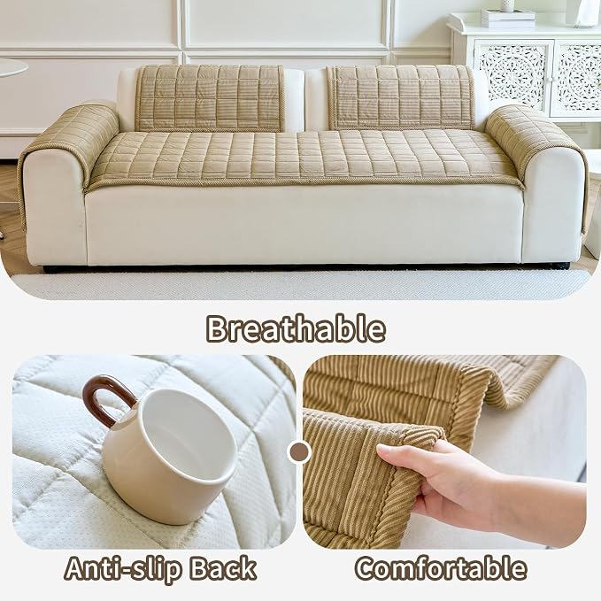 Couch Covers for Dogs Washable, Non Slip Couch Covers for Loveseat Sofa Pet - Image 4