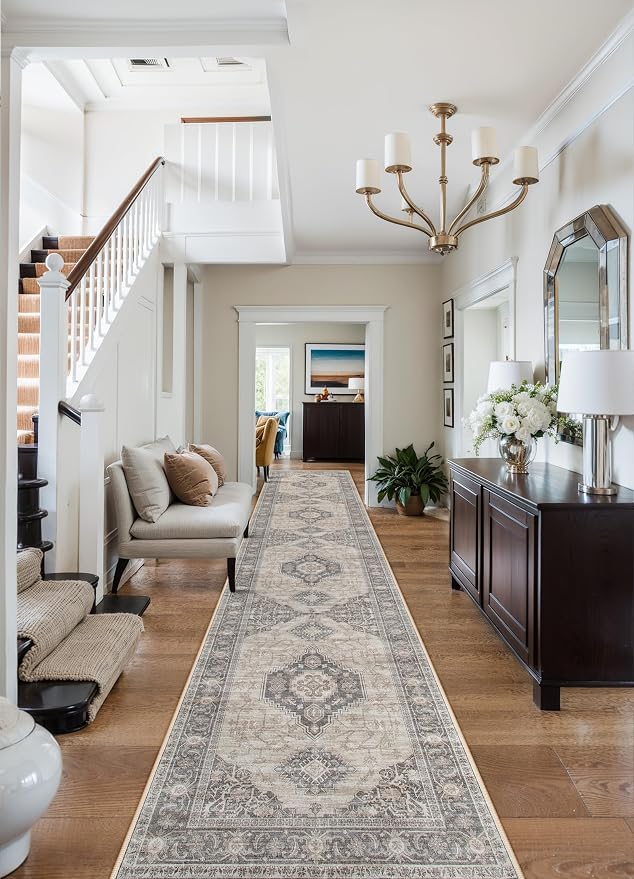 Lahome Oriental Hallway Runner Rug, 2.5x12 Washable Runners - Image 2