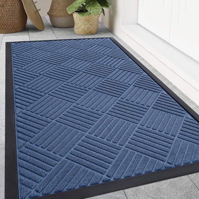 Smiry Front Door Mat Outside Entrance, Heavy Duty Outdoor Indoor Mat, Natural by Smiry