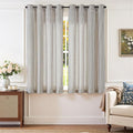 JINCHAN Linen Curtains for Living Room Black on Beige Striped Curtains for by JINCHAN
