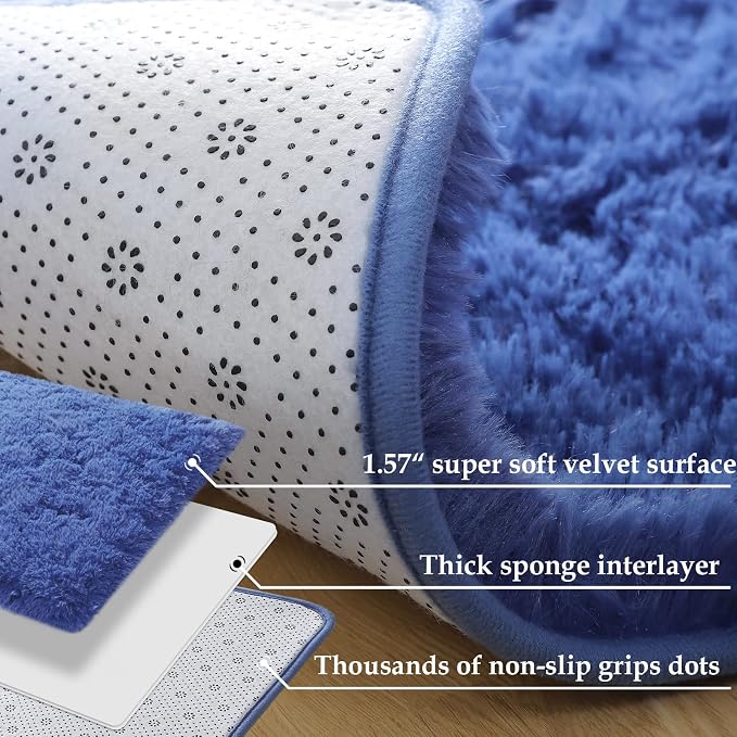 Merelax Modern Soft Fluffy Large Shaggy Rug - Image 3