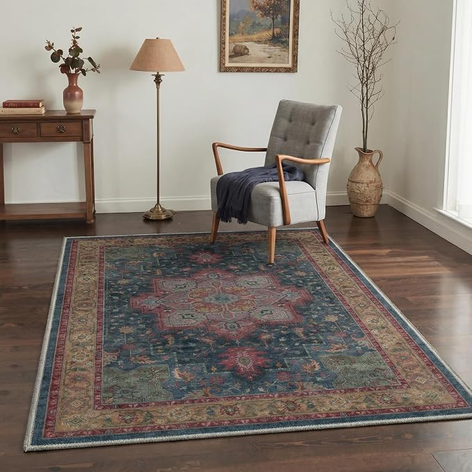 GENIMO 2x5 Runner Rugs for Hallway, Machine Washable Non Slip Vintage Rugs - Image 7