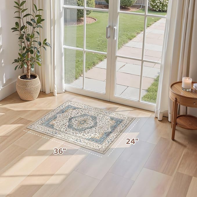 2x3 Washable Entryway Rug: Non-Slip Soft Small Indoor Area Rug - Image 7