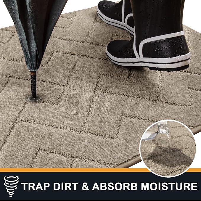 PURRUGS Dirt Trapping Door Mat 32" x 70", Non-Slip Machine Washable Entry Rug - Image 5