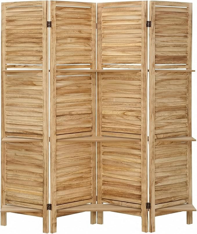 Bluecat 4 Panel Folding Room Divider by Unknown