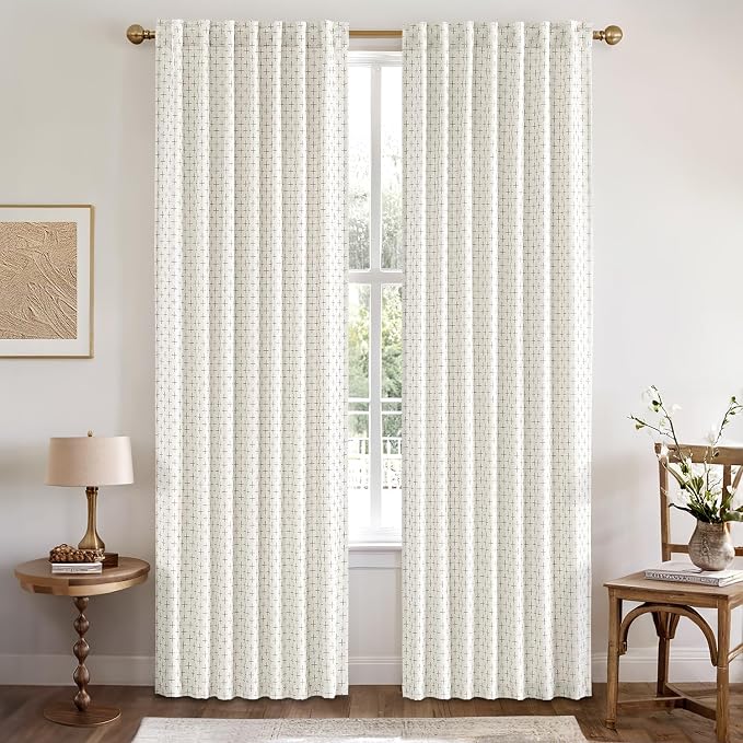 MIULEE Decorative Back Tab Linen Curtains - Image 2