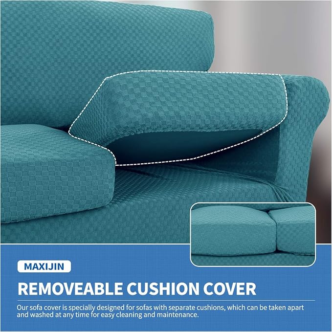 MAXIJIN 2 Piece Jacquard Chair Covers - Image 4