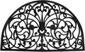 DII Rubber Doormats Collection All Weather, Wrought Iron Half Round by DII