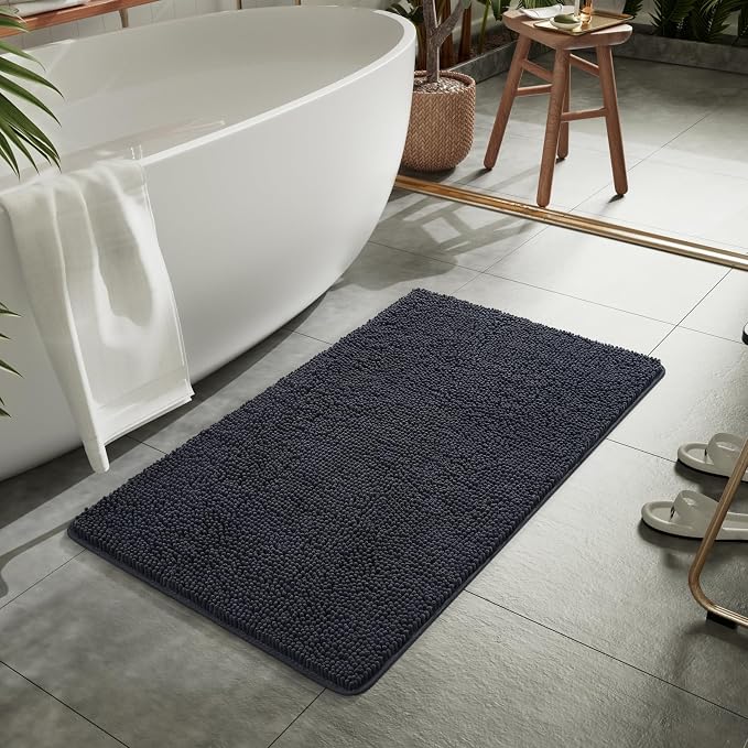 LOCHAS Luxury Bathroom Rug Shaggy Bath Mat 24 x 44 Inch, Washable Non Slip Bath - Image 7