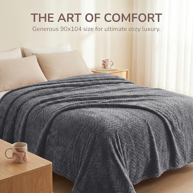Exclusivo Mezcla Queen Blanket for Bed, Cozy Lightweight Fleece Blankets for - Image 2