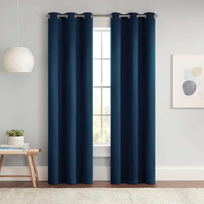 Eclipse Darrell Modern Blackout Thermal Grommet Window Curtains by EclipseCurtains