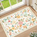 RELEANY Floral Nursery 2x3 Area Rugs Washable Print Boho Cute Carpet Non Slip by RELEANY
