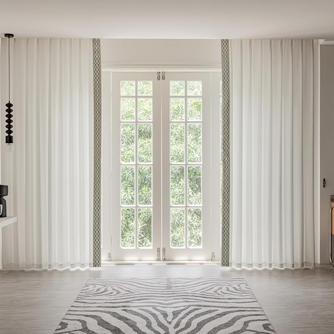 VisionaryHomeDesign White Linen Curtain Panels - Image 3
