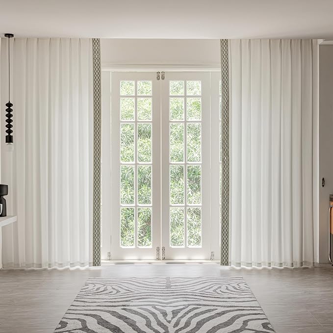 VisionaryHomeDesign White Colour Linen Curtain Panels - Image 2