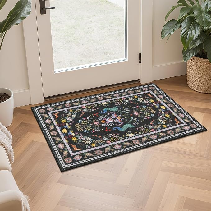 HEBE Washable Kitchen Rugs Sets of 3, Non Slip Absorbent Kitchen Rugs and Mats - Image 9