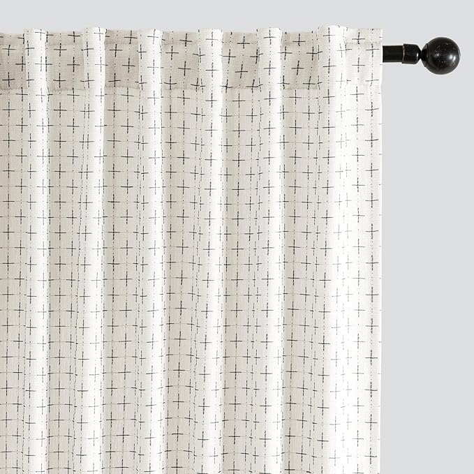 MIULEE Decorative Back Tab Linen Curtains by MIULEE