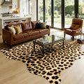 AROGAN Western Decor Faux Fur Leopard Rug, 6.2 x 7 Feet Premium Animal Skin by AROGANAREARUG