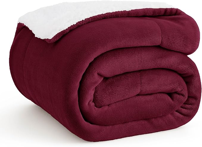 Bedsure GentleSoft Sherpa Fleece Throw Blanket by BEDSURE