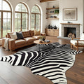 BENRON Premium Zebra Rugs for Living Room Bedroom, Non-Slip Throw Rug for Home by BENRON