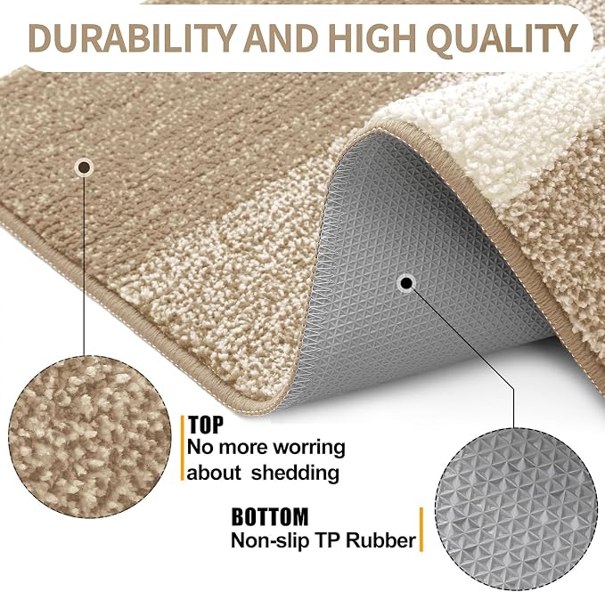 Kitinjoy Indoor Outdoor Door Mat, 48x32 Non-Slip Absorbent Dirt Trapper - Image 3