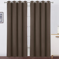 LEMOMO Chocolate Brown Thermal Blackout Curtains/52 x 108 Inch/Set of 2 Panels by Lemomo