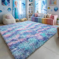 Amdrebio Purple Rainbow Mermaid Rugs 8x10 by Amdrebio