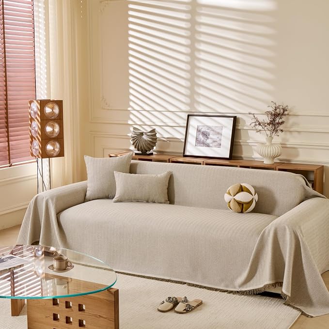 ROOMLIFE Boho Khaki Couch Covers by ROOMLIFE
