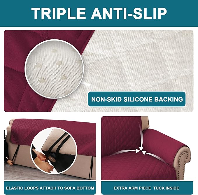 Turquoize 100% Waterproof Couch Cover Sofa Covers Washable Couch Covers - Image 4
