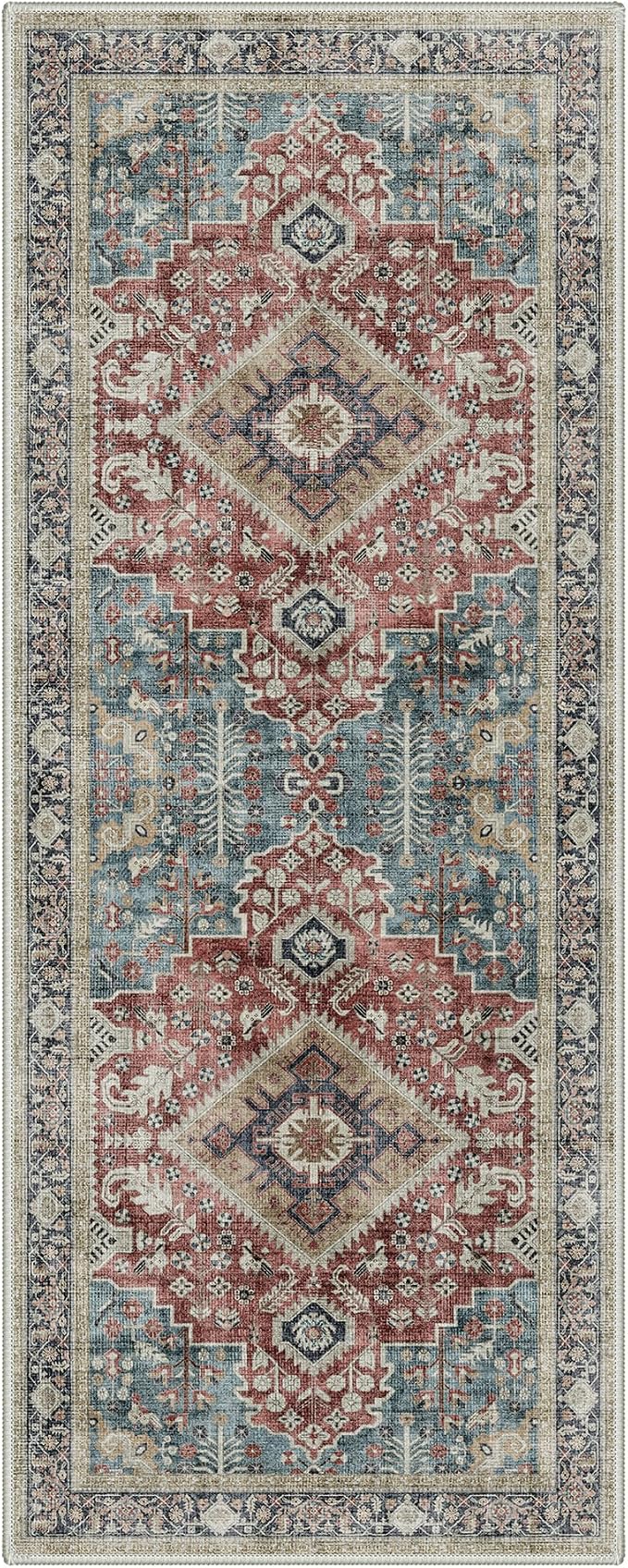 GENIMO 2X5 Washable Vintage Runner Rug - Image 6